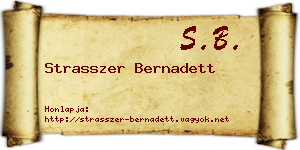 Strasszer Bernadett névjegykártya