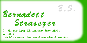 bernadett strasszer business card